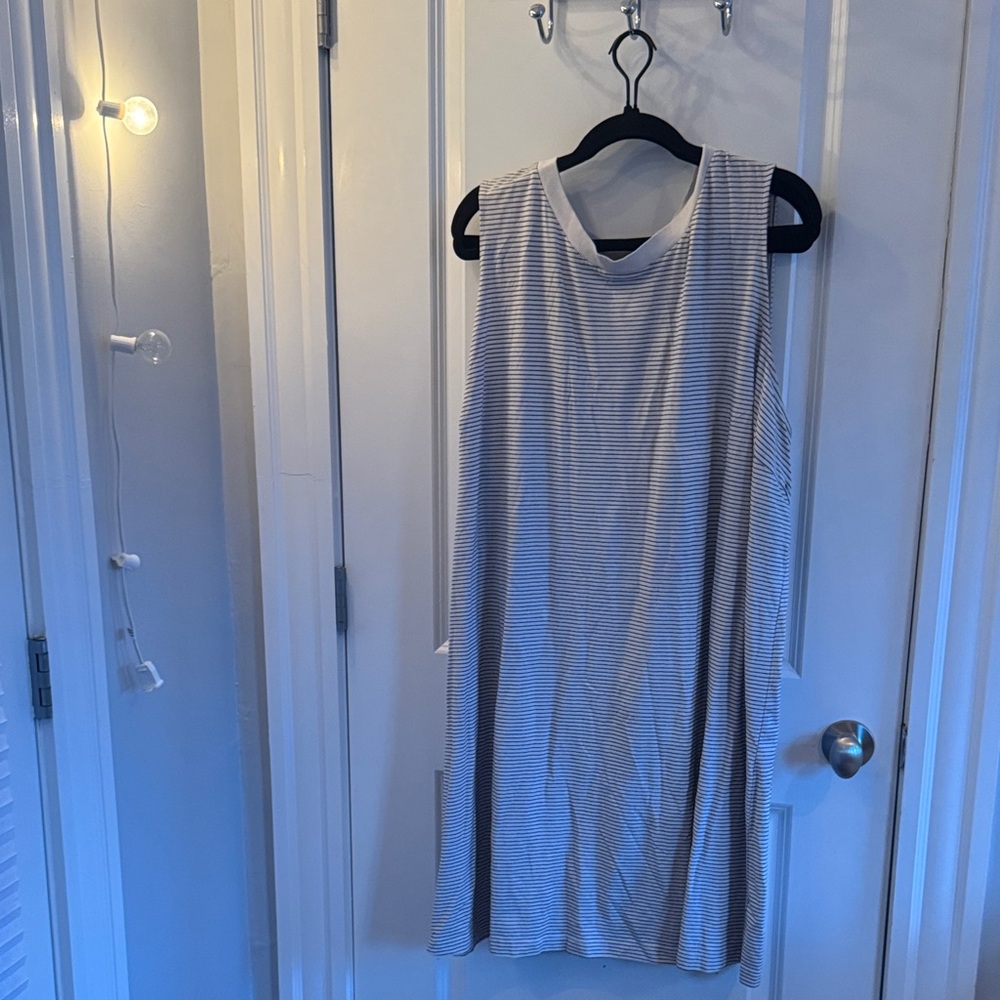 A New Day Striped Midi Dress - Black and White